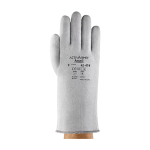 Ansell Crusader Flex Heat Resistant Gloves, 34cm, Large, No. 9, Grey, Pair 1