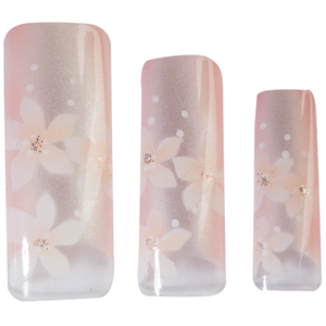 Hawley Tips Air Brushed Pale Pale Pink Pearl 3 Flowers 70/pk Each