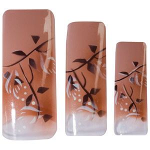 Hawley Tips Air Brushed Coffee,white Flowers & Branches-70 Pack
