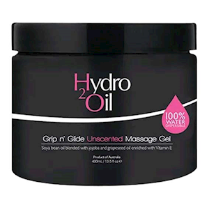 Caronlab Hydro 2 Oil Grip N' Glide Massage Gel, 400g, Unscented, Each Each