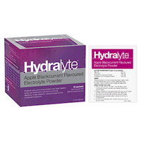 Hydralyte Electrolyte Powder, Apple Blackcurrant, 10 Sachets/Box