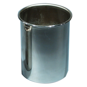 CaloRimeter Cup, 50mm Diameter X 75mm Height, Rolled Rim, Nickel Plated, 50 Grams, Each Each
