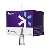 Imatec Finetec Hypodermic Needle, 30G x 2.5mm, Disposable, Surgical Stainless Steel, Sterile, 100 Pieces/Box