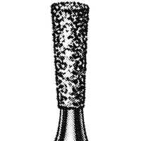 Intensiv 215 Diamond Burs, Long Inverted Cone, ISO 225524 #15, Friction Grip, Medium, Each Each