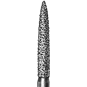 Intensiv 405L Diamond Burs, Long Flame, ISO 250524 #12, Friction Grip, Medium, Each Each