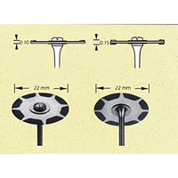 Intensiv 473 Diamond Discs, Segment-O-Flex, One Sided, 22 x 10mm, Each Each