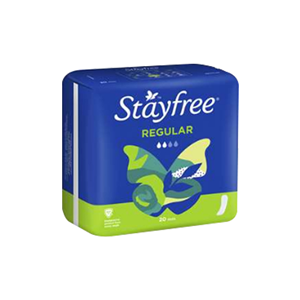 Stayfree Regular Pads, No Wings, 20/Pack Pack