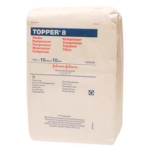Topper 8 10 x 10 cm Non Sterile Gauze Swabs 100/Bag Bag