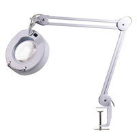 Livingstone Magnifying Beauty Examination Lamp with Clamp, 2.25x Magnification, 5 Dioptre, 22 Watts, 180deg Rotation, Bulb Included