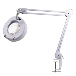Livingstone Magnifying Beauty Examination Lamp with Clamp, 2.25x Magnification, 5 Dioptre, 22 Watts, 180deg Rotation, Bulb Included