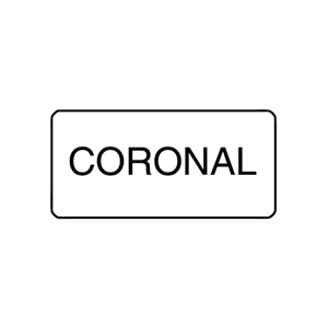 "CORONAL" - X-RAY LABEL 500/BOX Box