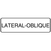 "LATERAL OBLIQUE" - X-RAY LABEL 500/BOX Box