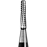 Jet 1970 Tungsten Carbide Burs, Fine, Cross Cut, Dome Taper Fissure, Friction Grip, 010, Each Each