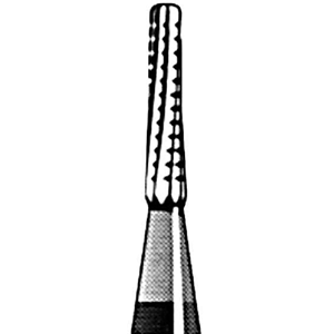 Jet 1970 Tungsten Carbide Burs, Fine, Cross Cut, Dome Taper Fissure, Friction Grip, 010, Each Each
