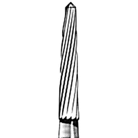 Jet 7642 Tungsten Carbide Burs, X-Long, Taper Trim Friction Grip, 010, Each Each