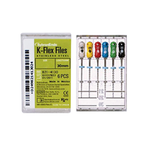 Kerr K-Flex Files, 30mm, No. 90, Stainless Steel, Colour-Coded, 6/Pack