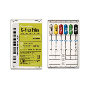 Kerr K-Flex Files, 25mm, No. 90, Stainless Steel, Colour-Coded, 6/Pack