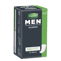 Depend Guards for Men, Moderate Absorbency, 12 Pieces/Pack Pack