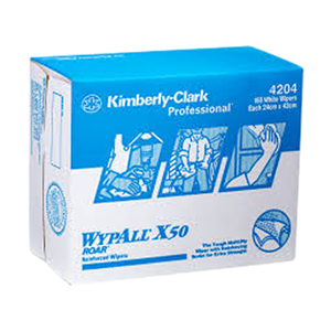 Kimberly Clark Wypall X50 Pop-Up Wipers, 4-Ply, 24 x 42cm, White, 160 Wipers/Box, 640/Carton Carton