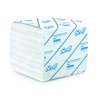 Scott Interleaved Toilet Tissues, 1-Ply, 20.5 x 10cm, White, 500 Sheets/Pack, 36 Packs/Carton Carton