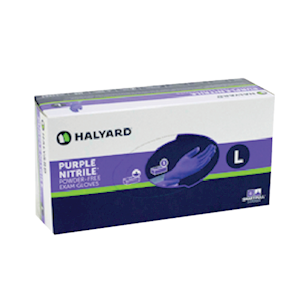 Halyard Purple Nitrile Examination Gloves, Large, 100 Pieces/Box, 1000 Pieces/Carton Carton