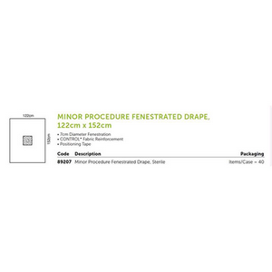 Minor Procedure Fenestrated Drape, 122cm x 152cm, 40/Carton Carton