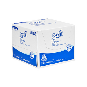 Scott Control Absorbent Hydroknit Wipers, 33 x 32.5cm, Small, White, 75 Wipers/Pack, Loose Pack