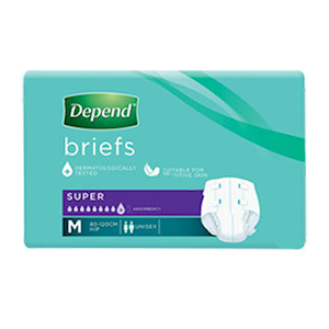 Depend Briefs Super, Medium, Unisex, 20/Pack Pack