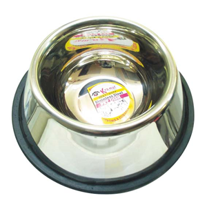 Pet Bowl, 26cm Base Diameter, 900ml, Non-Skid, Stainless Steel, Each Each