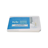 Kylie Draw Sheet or Bed Sheet, 140 x 152cm, Double, PVC, Waterproof, White, Each Each