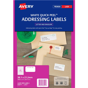 LABELS LASER WHT 65/SHT 38.1x2 Pack