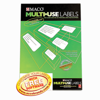 MACO MULTI-USE LABELS 8 LABELS105X74.25 100/BOX Box