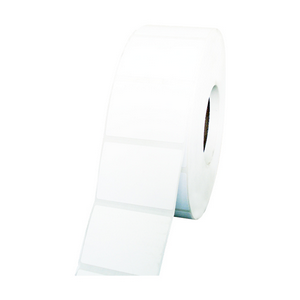 Permanent Thermal Paper Labels, 69 x 48mm, 25mm Core, Perforated, Biodegradable, White, 1000 Labels/Roll Roll