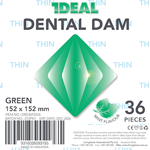 Labels for Rubber Dam (DRD36TDGS), 14.5 x 14.5 cm, Each (Expiry: 31/12/2026)