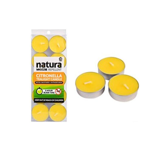 Natura Mozzie Tealight Repellent Candles, Small, 24/120, 10 Pieces/Pack