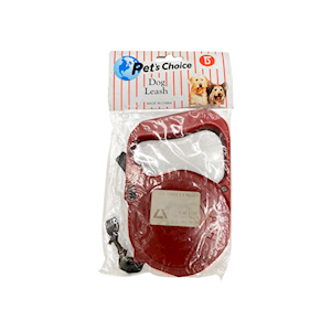 Pet Retractable Lead/Leash, 5 metres, Red, Each Each