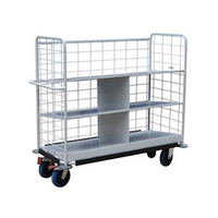 Clean Linen Trolley with 3 Sloping Shelves, 1450(L)mm x 650(W)mm x 1400(H)mm, 200mm Wheels(2 Fixed and 2 Swivel Locking), Powder Coated Each