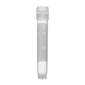 Liv Cryogenic Tube Internal Thread 4mL Gamma Sterile 12.30x70.3(H)mm 1.0-3.6 Grad PP 25 Pcs/Bg, 250 Pcs/Bx, 4 Bxs/Ctn, 1,000 Pcs/Ctn Carton