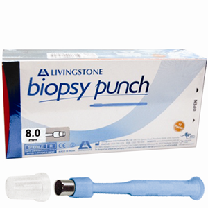 Livingstone Biopsy Punch with Stainless Steel Cutting Edge