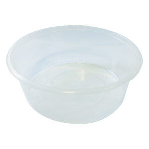 Livingstone Round Base, Recyclable Plastic Take-Away Containers with Lid, 10oz or 296ml, BPA Free, Clear, Loose Loose