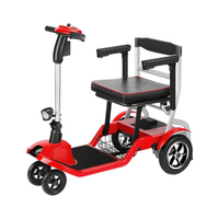 Livingstone Ultra Light Electric Mobility Scooter, 18kg, Portable, Red, Each