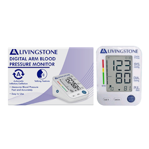 Livingstone Premium Digital Blood Pressure Monitor, Fully Automatic with Talking Feature Each