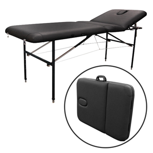 Damaged, Liv Elite 635 Portable Massage Table, Black, 186 x 66 x 79cm, 200kg Capacity, Foldable in Half, Each