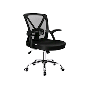 Alfordson Mid Back Mesh Office Chair with Polypropylene Armrest, 68 x 68 x 92.5-102.5cm, 180kg Capacity, Adjustable, Black, Each Pack