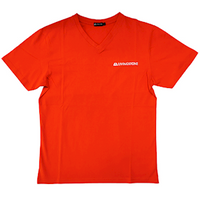 Livingstone V-Neck T-Shirt, 100pct Cotton, 45+ Thread Count, 220GSM Yarn Weight, Extra Large, Red, Each Each