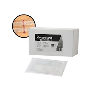 Klosure-Strip Livingstone Reinforced Wound Skin Closure Strips No. 06, 25 x 125mm, 4 Pieces/Pack, 25 Packs/Box, 100/Box Box