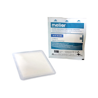 Melior Super Absorbent Dressing for Heavily Exuding Wounds, 10 x 10cm, Fluid-Repellent Backing Barrier, Blue, Breathable, Loose