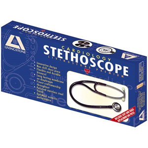 Livingstone Premium Cardiology Stethoscope S747, Stainless Steel Each Each