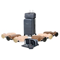 Laerdal Little Anne and AED Trainer Kit, with AED Trainer Transport Bag, Combo pack (3 Lights Skin, 3 Dark Skin), Each