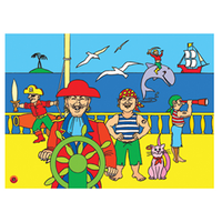 Ec Biodegradable Wooden Tray Puzzle Pirate Ea Each